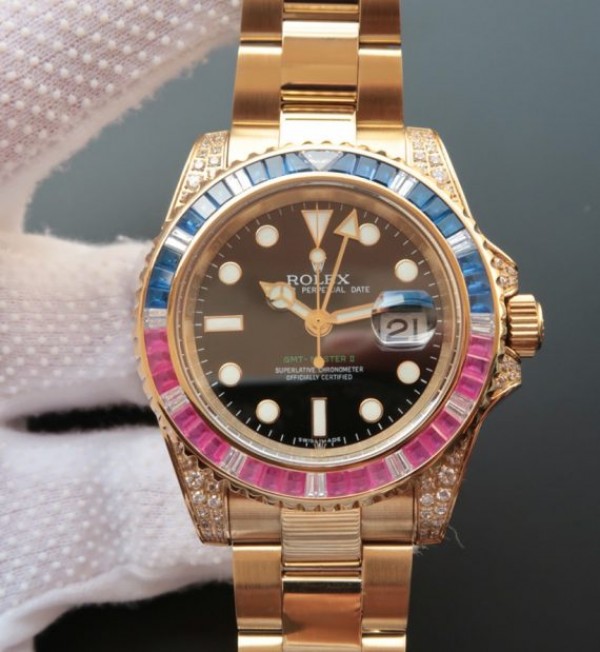 Rolex GMT-Master II BP 116758 Blue/Red Crystal Bezel A2836