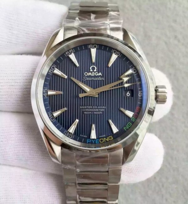 Omega XF Seamaster CO-AXIAL Master PyeongChang 2018 Blue Dial SS Bracelet A8500