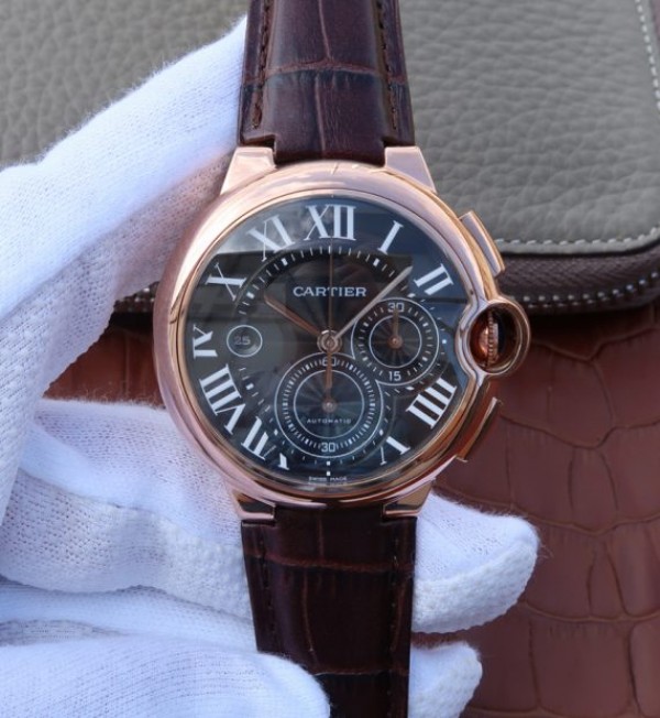 Cartier Ballon Bleu De Cartier Chrono RG Black Dial A8101