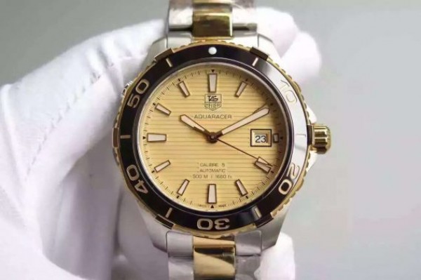 Tag Heuer Aquaracer Calibre 5 SS/YG Yellow Gold Dial SS/YG Bracelet A2824