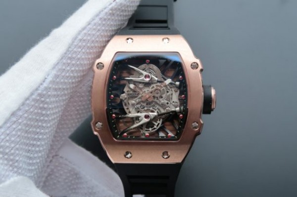 Richard Mille RM027 RG Skeleton Dial Black Rubber Strap 6T51