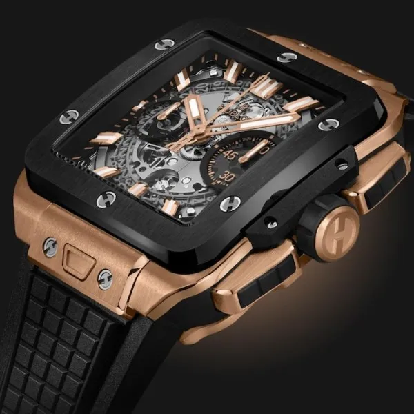 Hublot Square Bang Men Automatic Skeleton Rubber Watch 821.OM.0180.RX - gallery