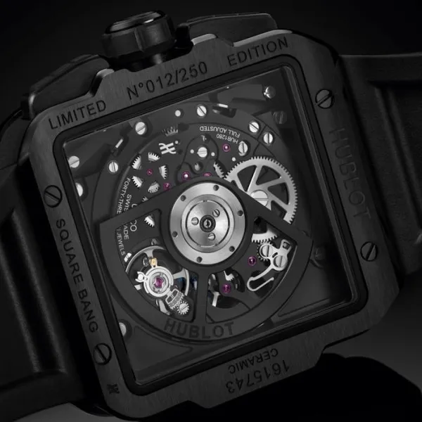Hublot Square Bang Men Automatic Skeleton Rubber Watch 821.CX.0140.RX - gallery