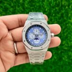 Audemars Piguet Perpetual Calendar Silver Blue  Watch - gallery