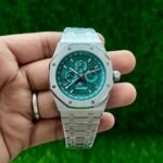 Audemars Piguet Perpetual Calendar Silver Green Dial  Watch - gallery
