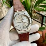 Audemars Piguet Royal Oak Leather Brown Silver Dial - gallery