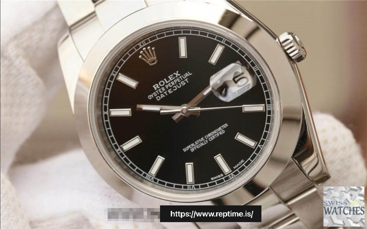 ROLEX DATEJUST BLACK DIAL STAINLESS STEEL 41MM SWISS REPLICA m126300.0011 - gallery