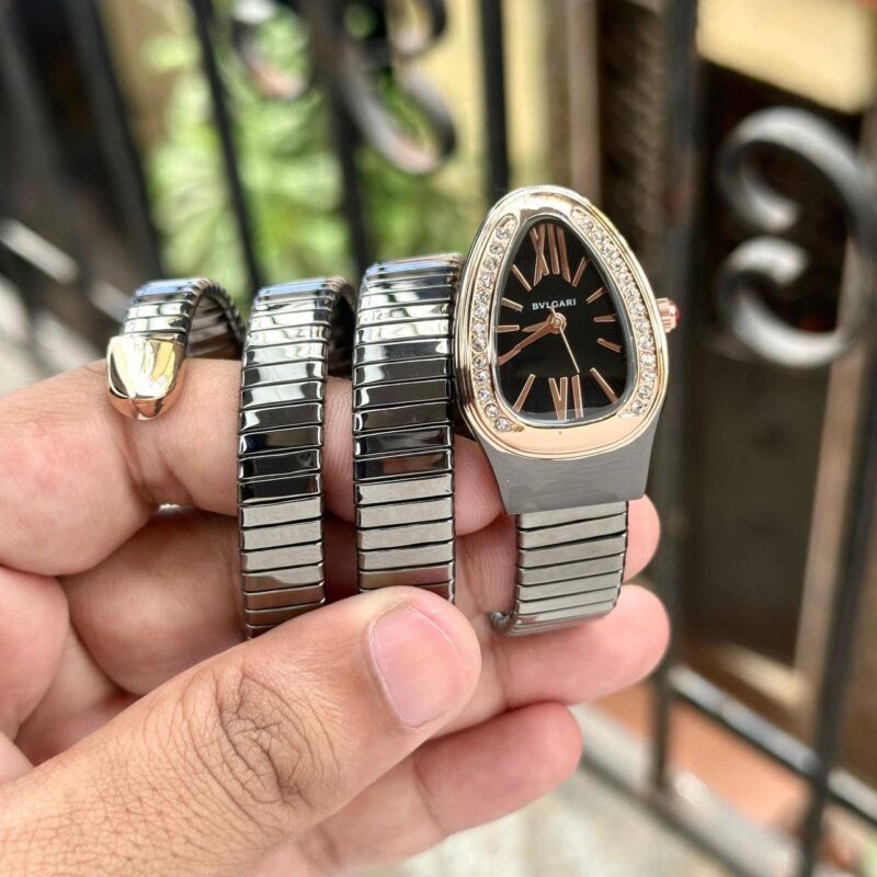Bvlgari Serpenti Spiga Rose Gold Black Dial - gallery