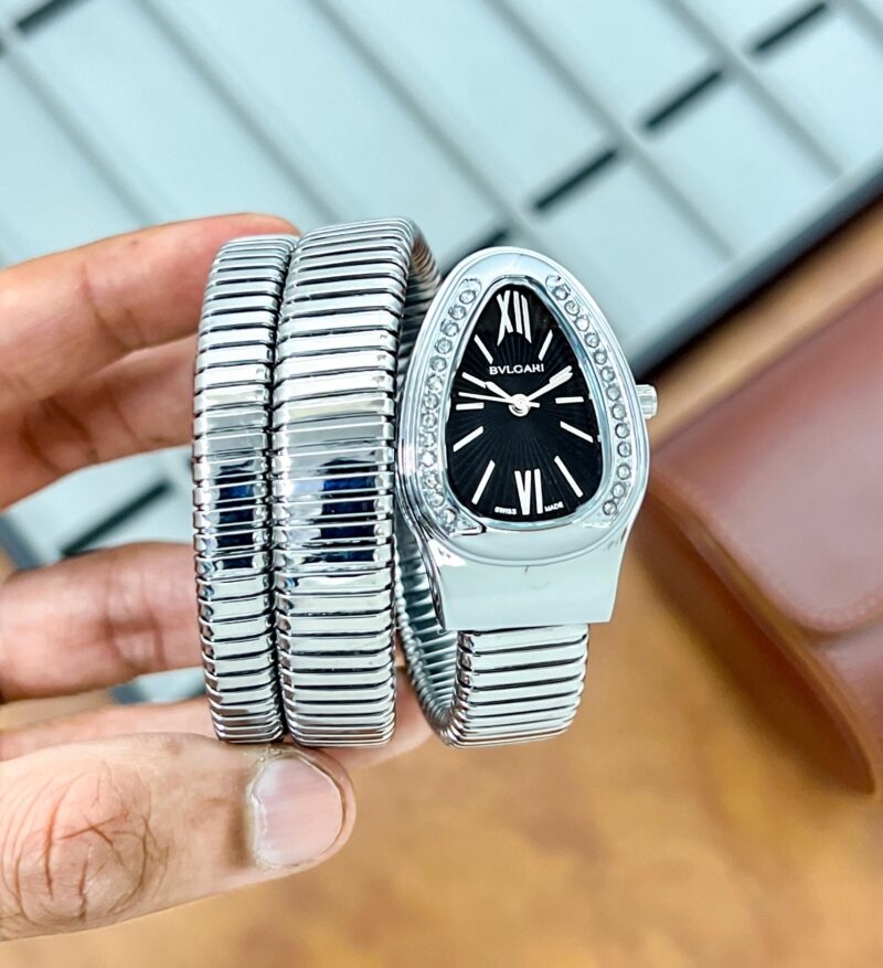 Bvlgari Serpenti Tubogas Silver Black Dial - gallery