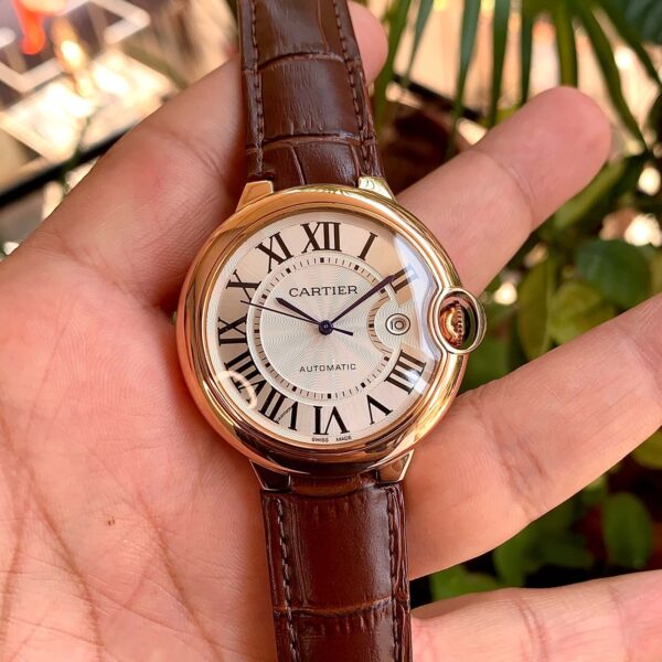 Cartier Ballon Bleu Gents Blue Dial Leather - gallery