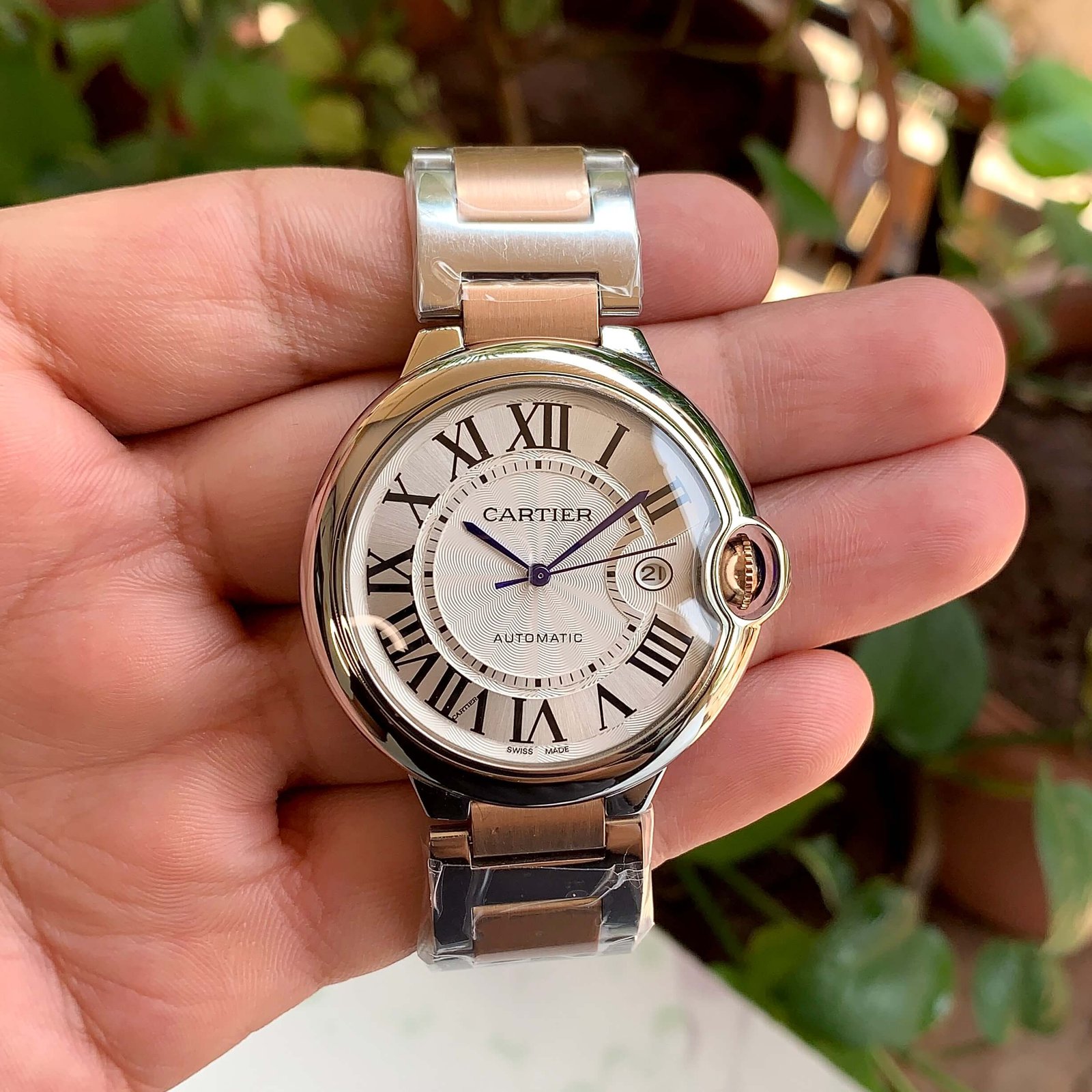 Cartier Ballon Bleu Gents Rosegold White Dial