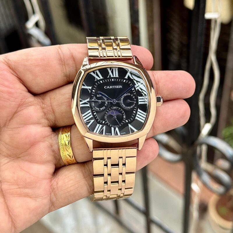 Cartier De Santos Rosegold Black Dial - gallery