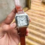 Cartier De Santos White Dial Leather Strap - gallery