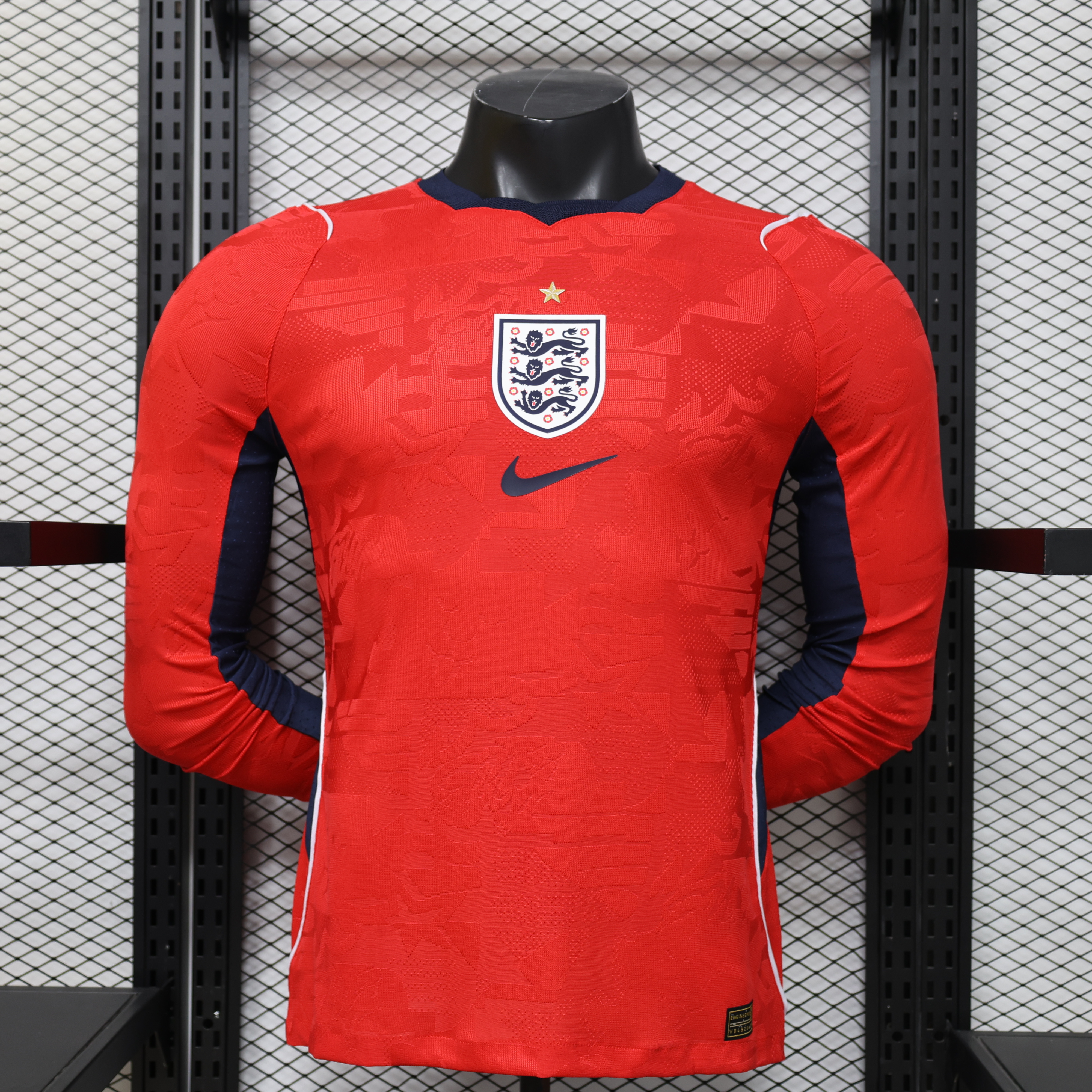 2026 England Away Word Cup Soccer Jersey Player Version Long Sleeve