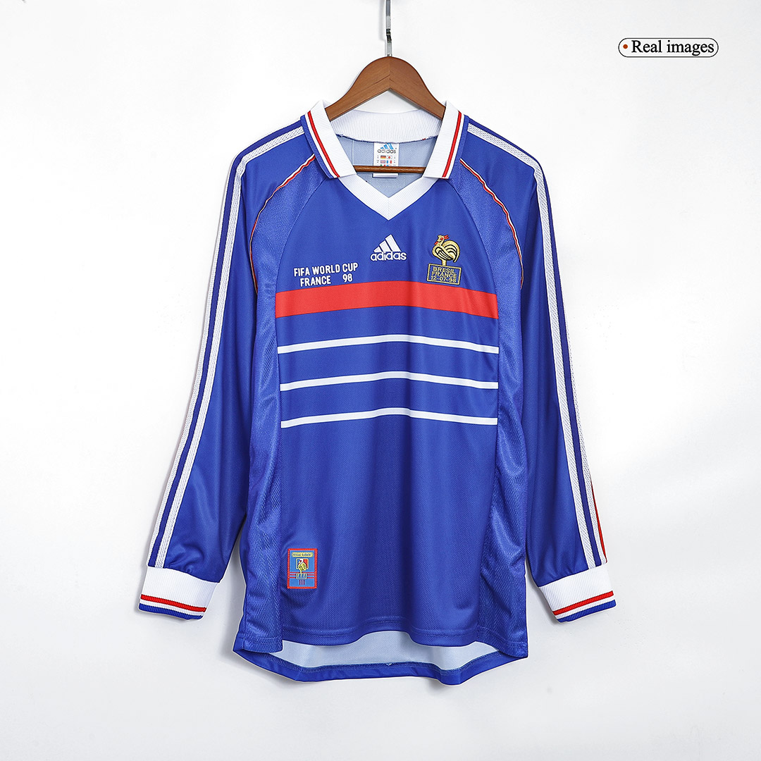 1998 France World Cup Home Retro Jersey Long Sleeve - view 4