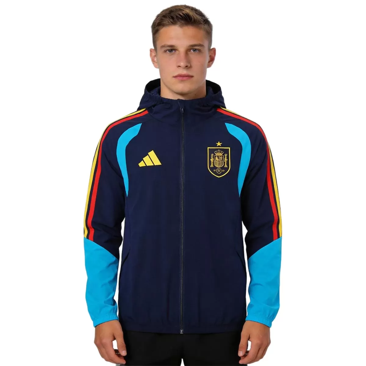 2026 Spain Windbreaker Hoodie Jacket Navy - view 3