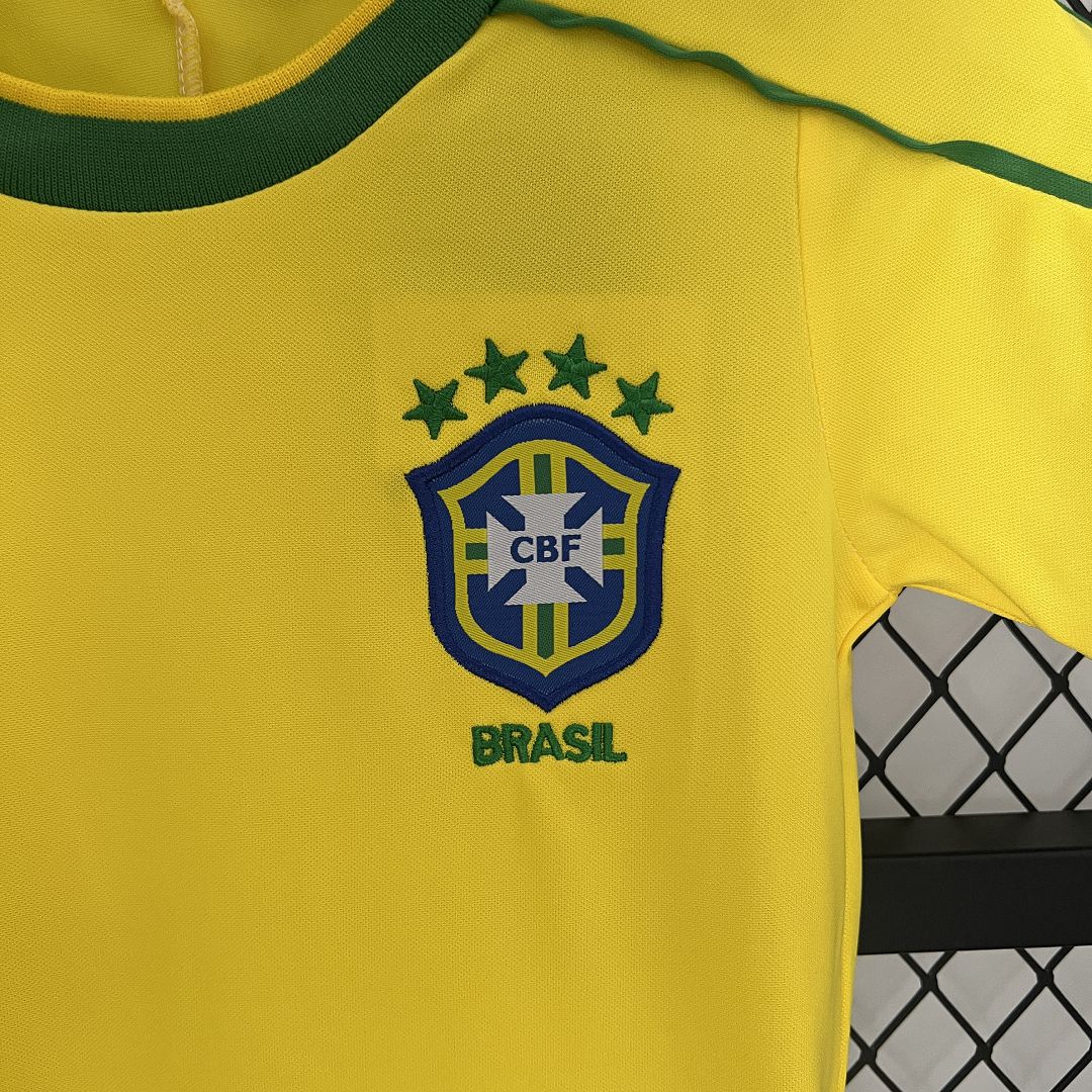 1998 Brazil World Cup Home Retro Jersey Kids Kit +Shorts - view 11