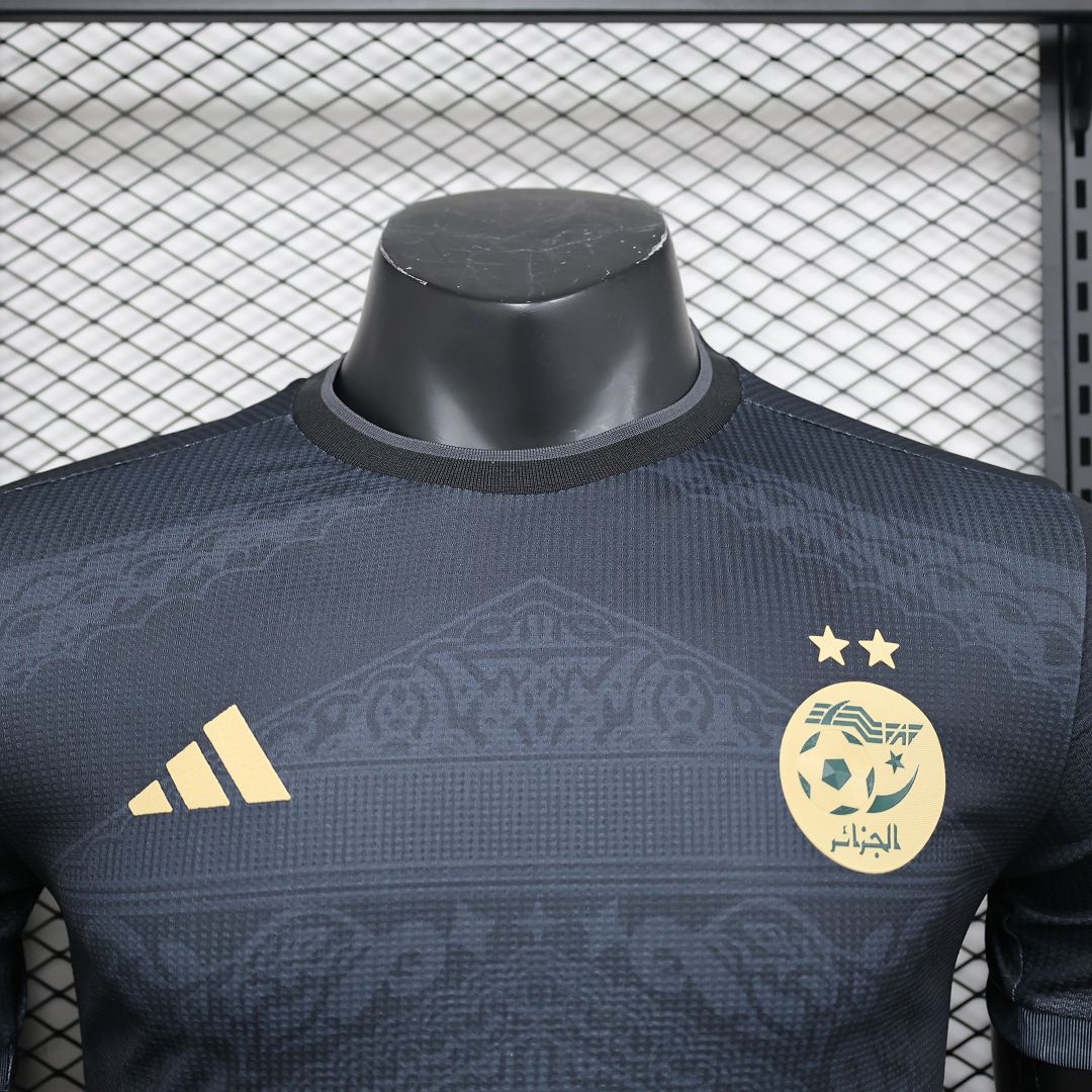 2023 Algeria Black Player Version Cheap Football Kit - view 9