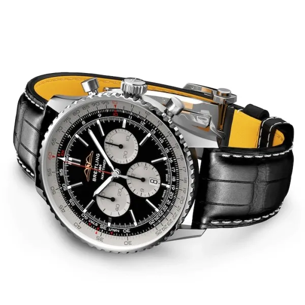 Breitling Navitimer Men Automatic Black Alligator Watch AB0137211B1P1 - gallery