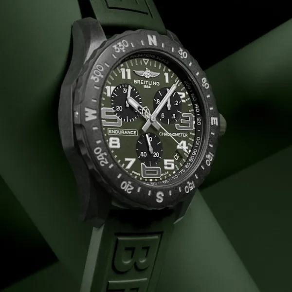 Breitling Endurance Pro Men Quartz Green Rubber Watch X823106B1L1S1 - gallery