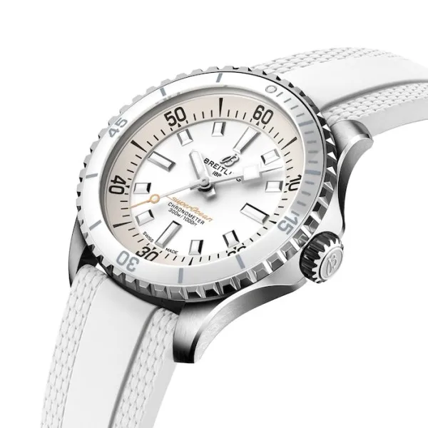 Breitling Superocean Unisex Automatic White Rubber Watch A17377211A1S1 - gallery