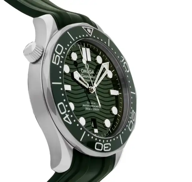 Omega Seamaster Men Automatic Green Rubber Watch O21032422010001 - gallery