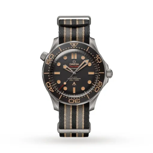 Omega Seamaster Men Automatic Black Fabric 007 Watch O21092422001001