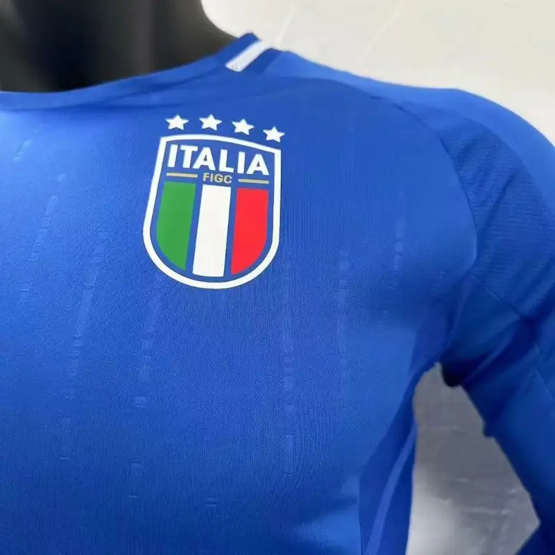 2024 Italy Euro Cup Home Jersey Long Sleeve Player Version - view 4