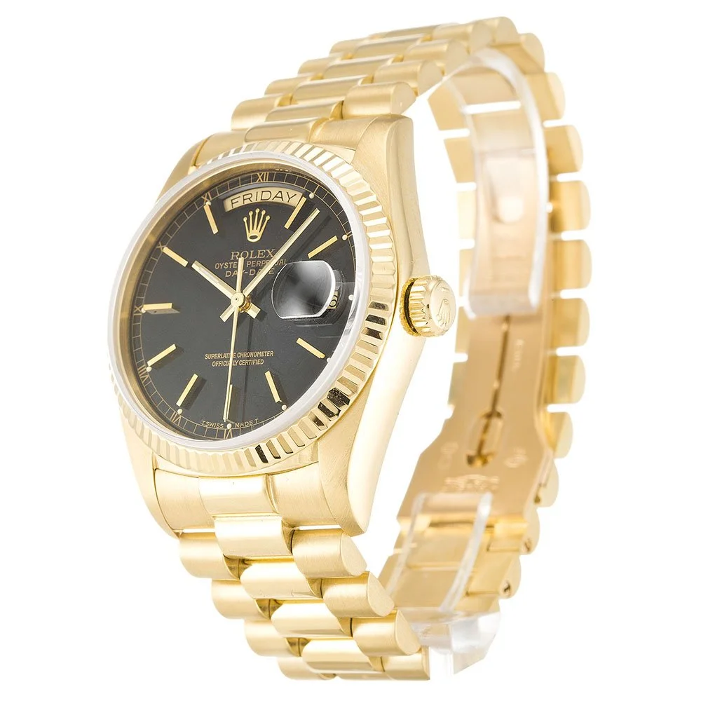 Rolex Day-Date 36mm Black Dial 18038 - gallery