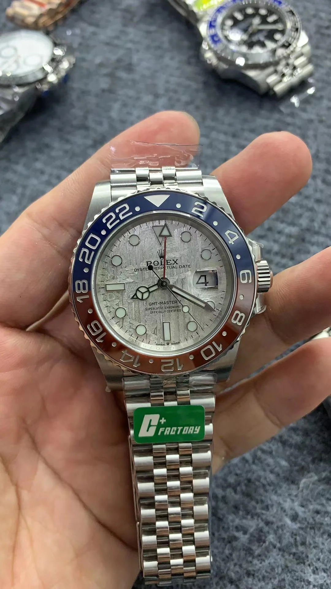 Superclone Rolex GMT-Master II Meteorite Dial 126719BLRO  Superman  Oyster - gallery