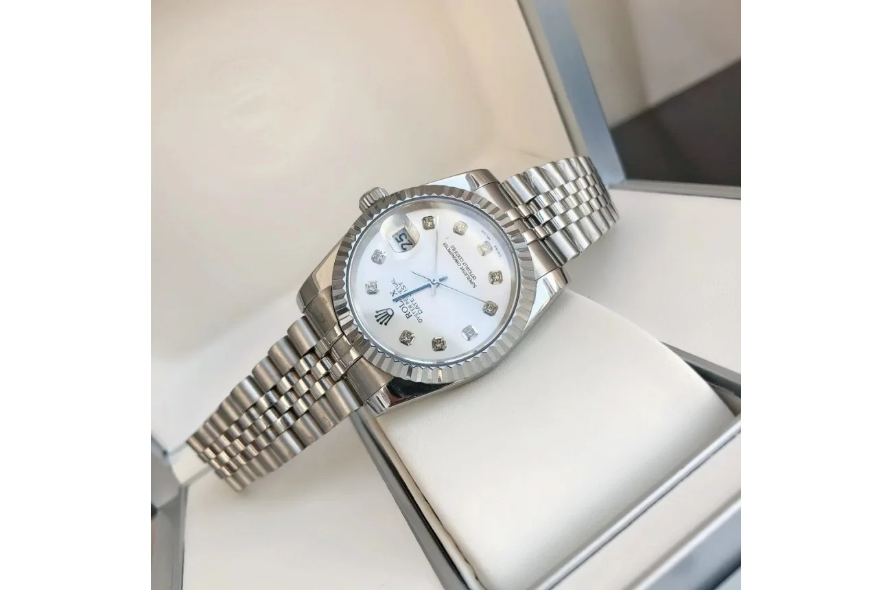 Couple Watches Rolex Datejust 36/28mm SS/SS Jub Sliver/Dia - gallery