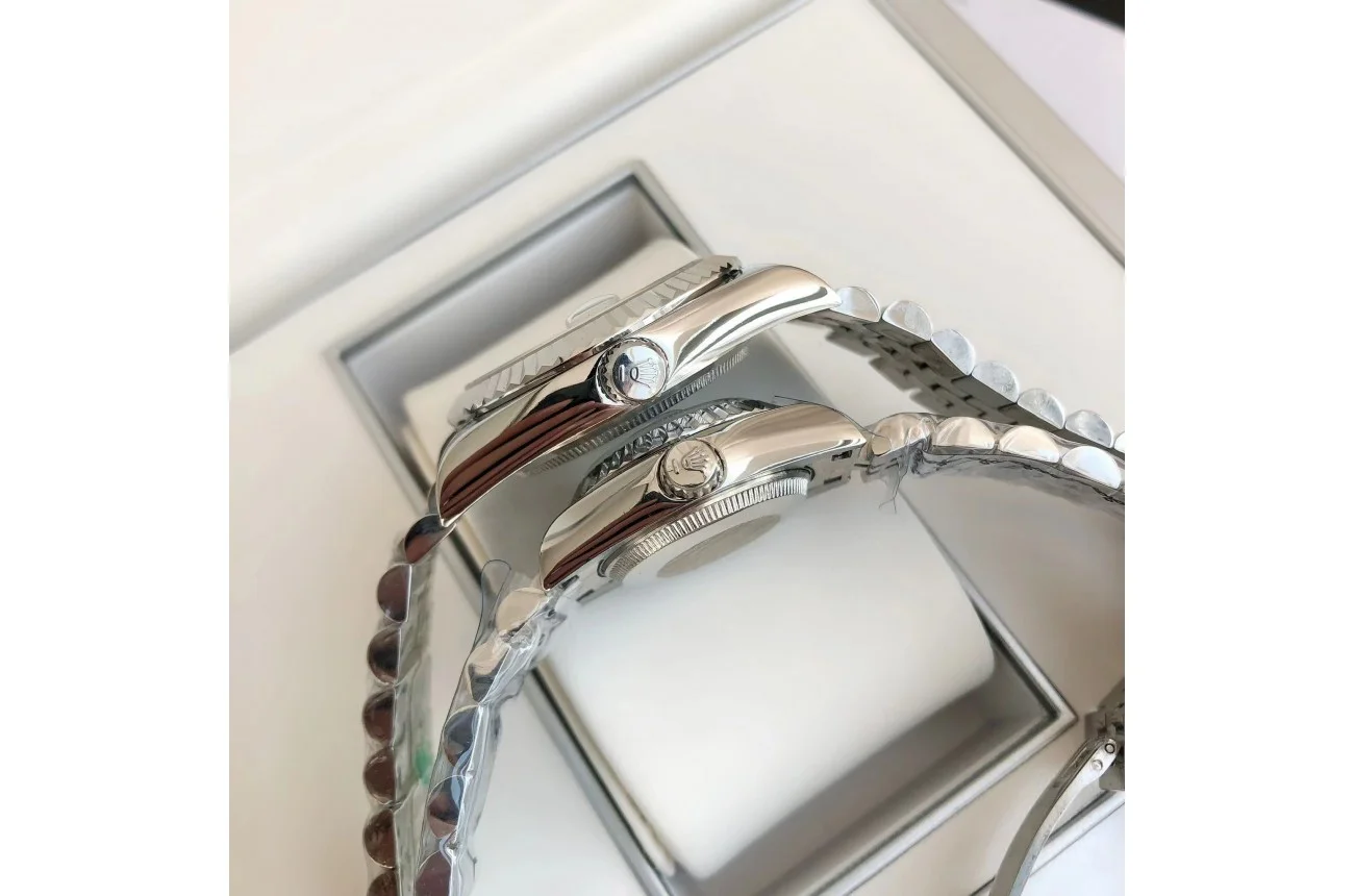 Couple Watches Rolex Datejust 36/28mm SS/SS Jub Sliver/Dia - gallery