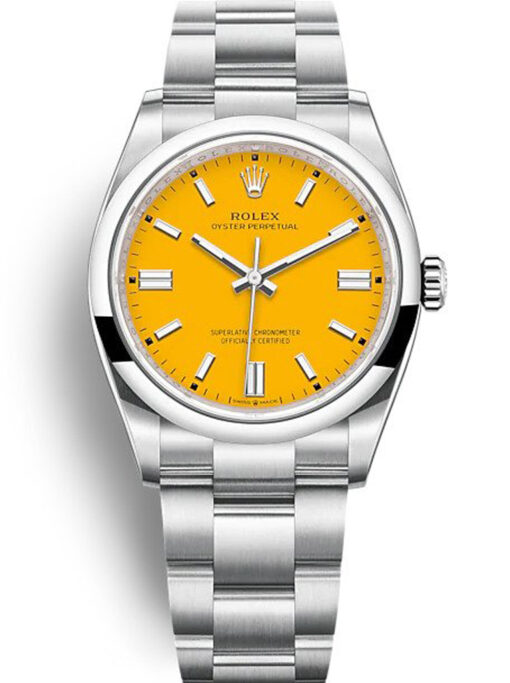 Rolex Oyster Perpetual 36mm Yellow Dial 126000 Super Clone