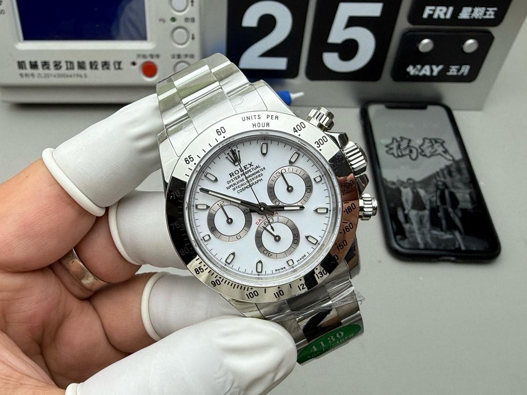 Rolex Daytona Super Clone 116519 White Dial 40mm - gallery