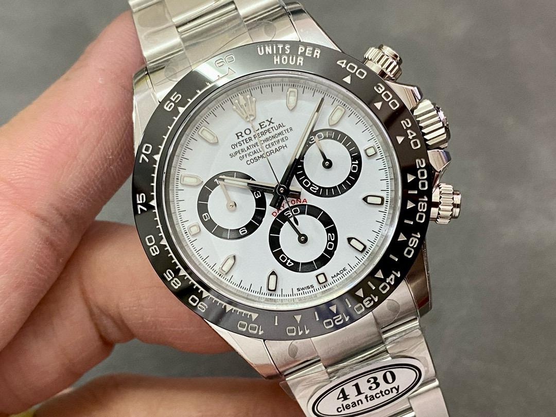Rolex Daytona Super Clone 116520 White Dial 40mm - gallery