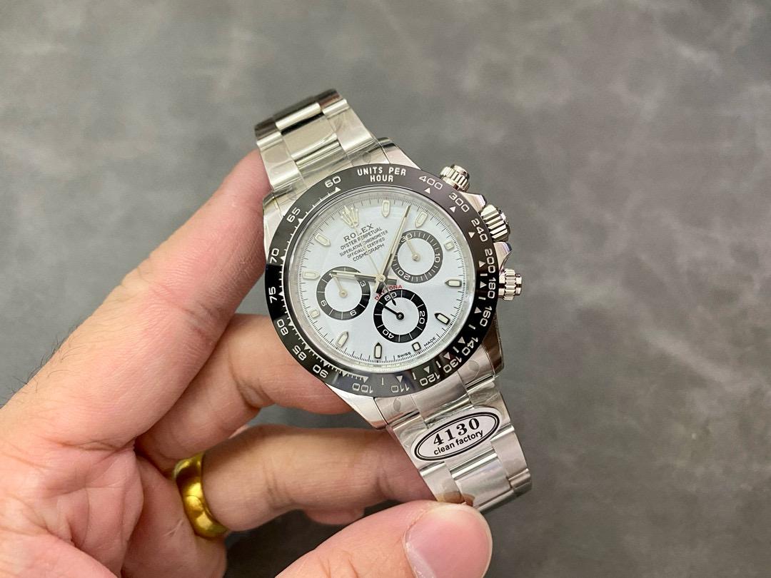 Rolex Daytona Super Clone 116520 White Dial 40mm - gallery