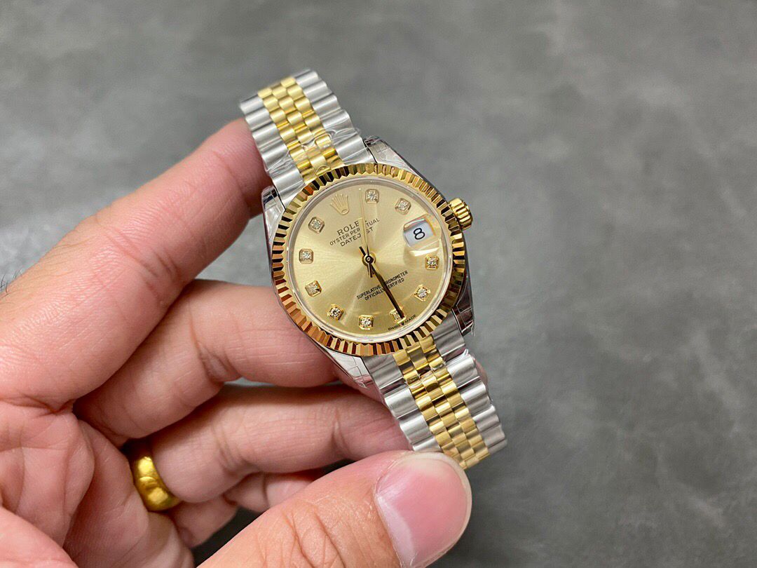 Rolex Datejust Super Clone Mid-Size 31mm Champagne Dial 68278 - gallery