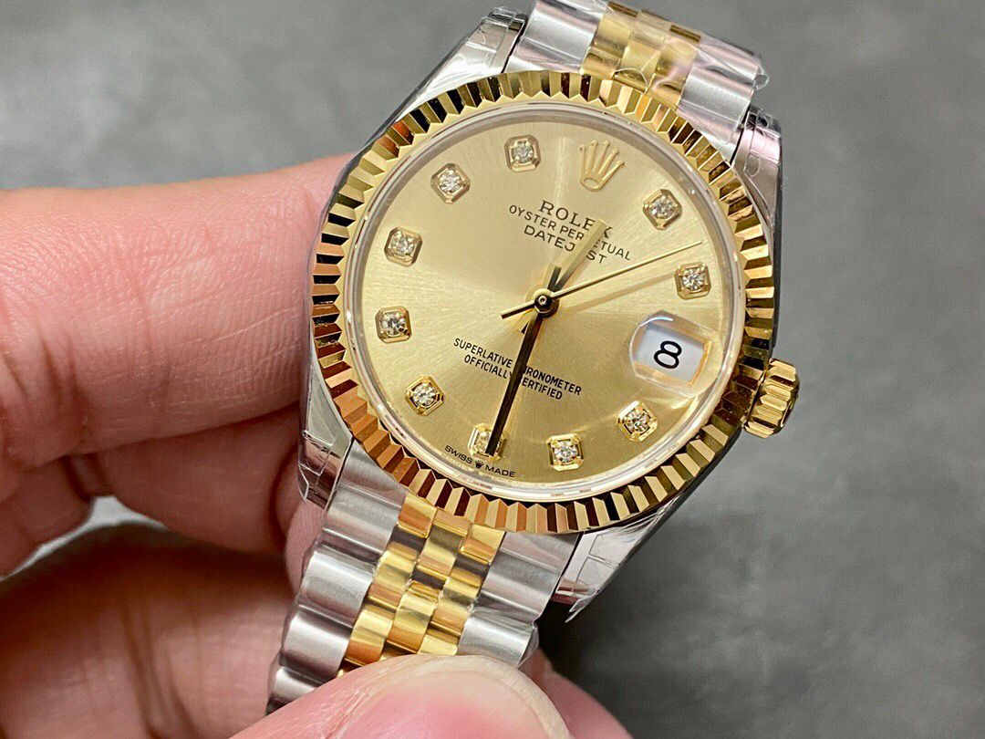 Rolex Datejust Super Clone Mid-Size 31mm Champagne Dial 68278 - gallery