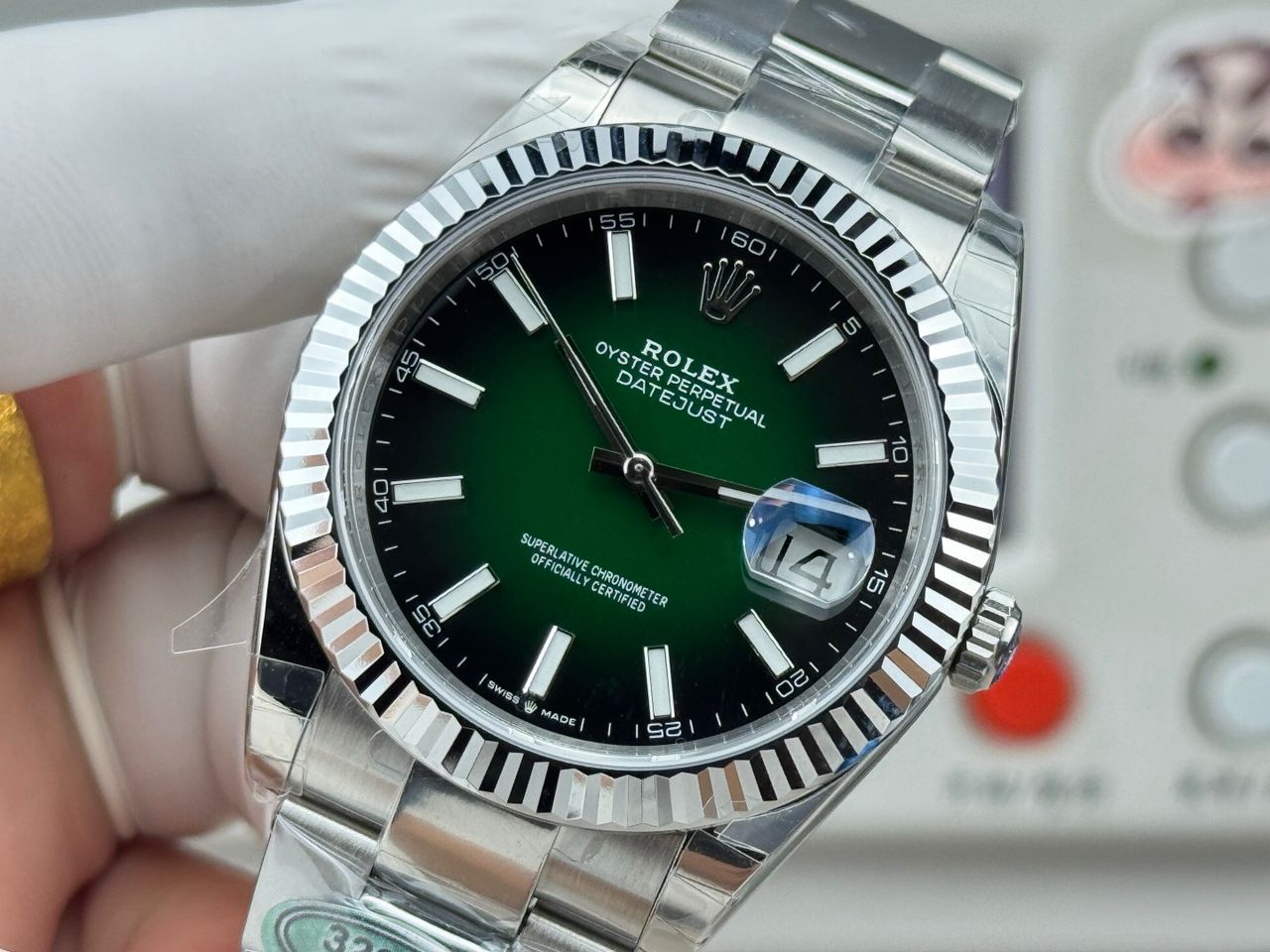 DateJust 41 126300 ERF 1:1 Best Edition Green Ombre Dial on Oyster Bracelet JH3235 Super Clone - gallery