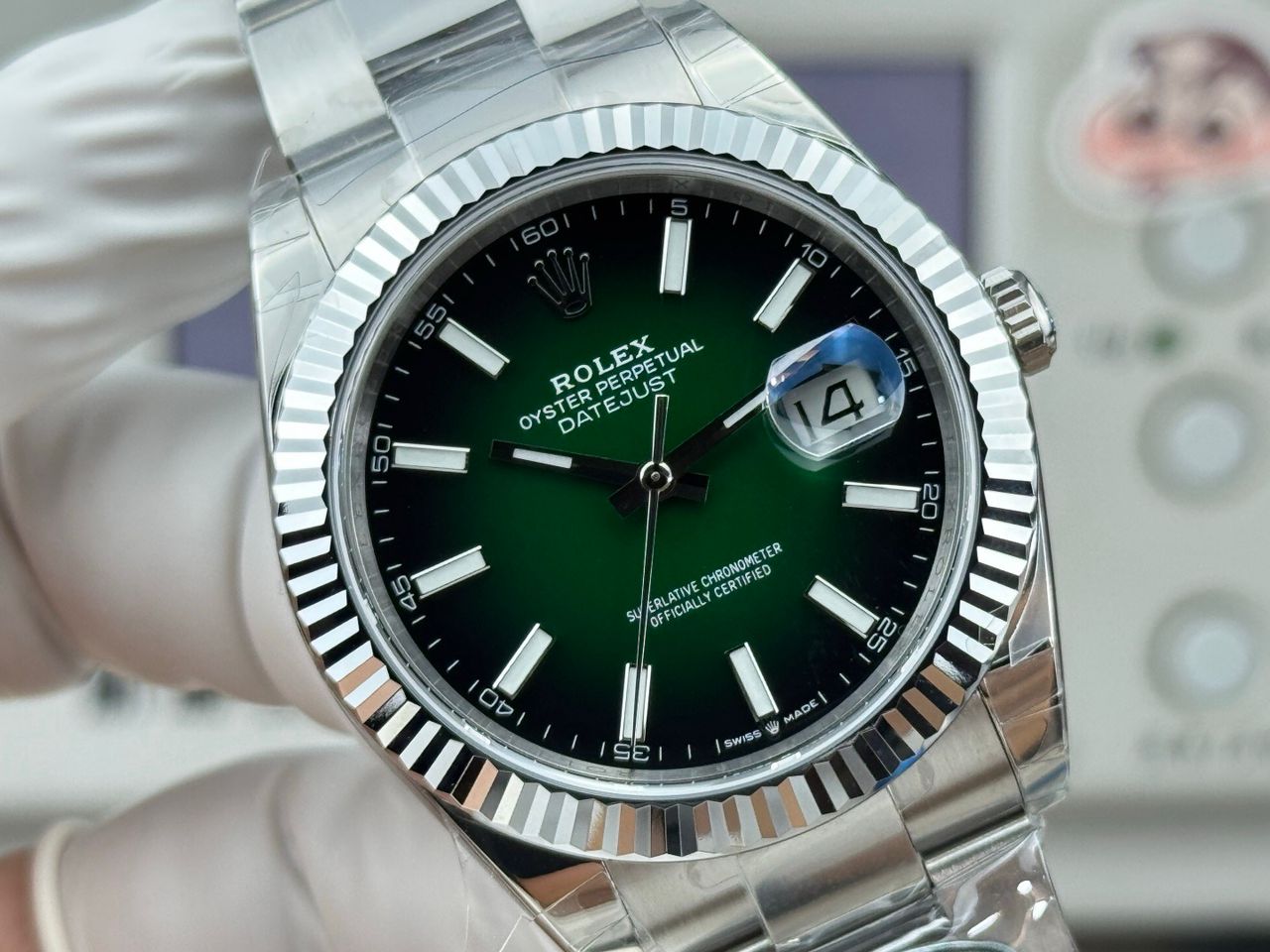DateJust 41 126300 ERF 1:1 Best Edition Green Ombre Dial on Oyster Bracelet JH3235 Super Clone - gallery