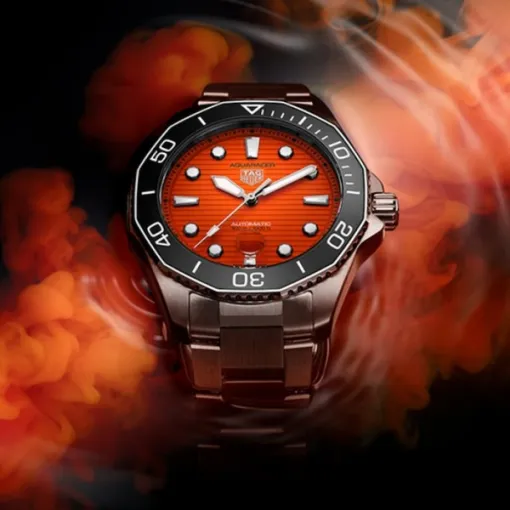 TAG Heuer Aquaracer Men Automatic Orange Stainless Steel Watch WBP201F.BA0632 - gallery