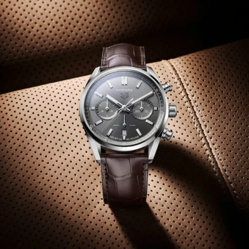 TAG Heuer Carrera Men Automatic Grey Alligator Watch CBN2012.FC6483 - gallery