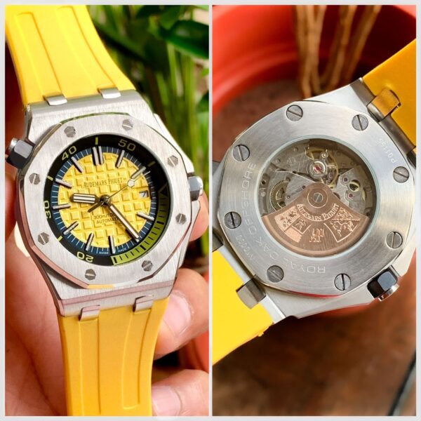 Audemars Piguet Royal Oak Rosegold Black Rubber Strap - gallery