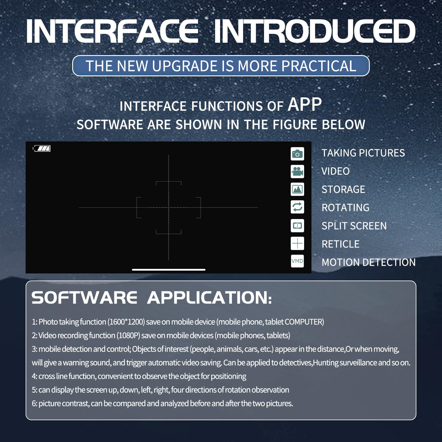 WiFi Digital Telescope 70x Zoom 1920X1080 Monocular Camera Monitor with Tripod Cellphone APP Control Support Android IOS System