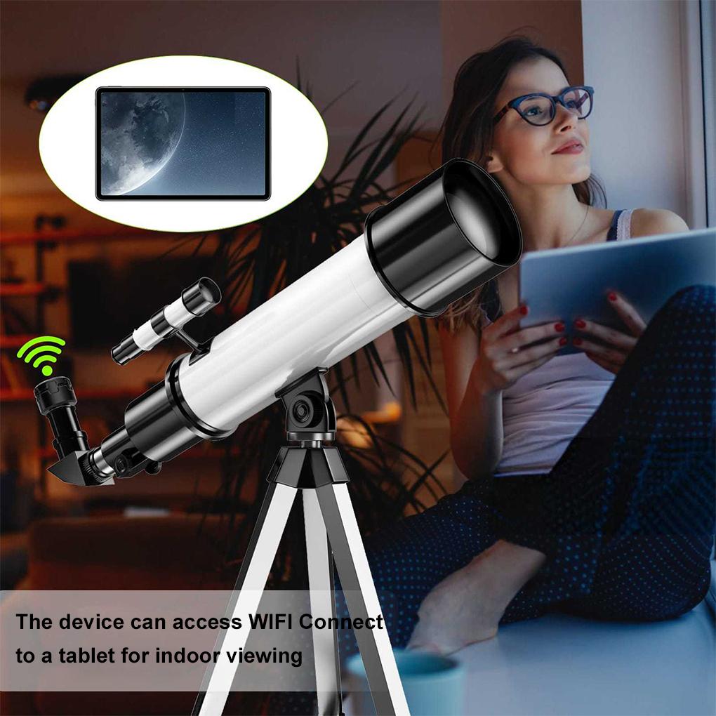Smart Astronomical Telescope WIFI 4K HD Electronic Eyepiece 5 Megapixel Full Colour Birdwatching Mirror ABS Mobile Viewing