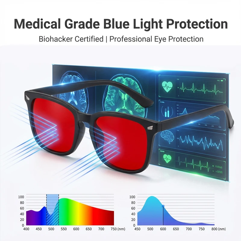 Anti Blue Light Blocking Sleep Square Glasses Men Women 2026 Luxury Brand Reading Red Tinted Lenses Change Color Sunglasses