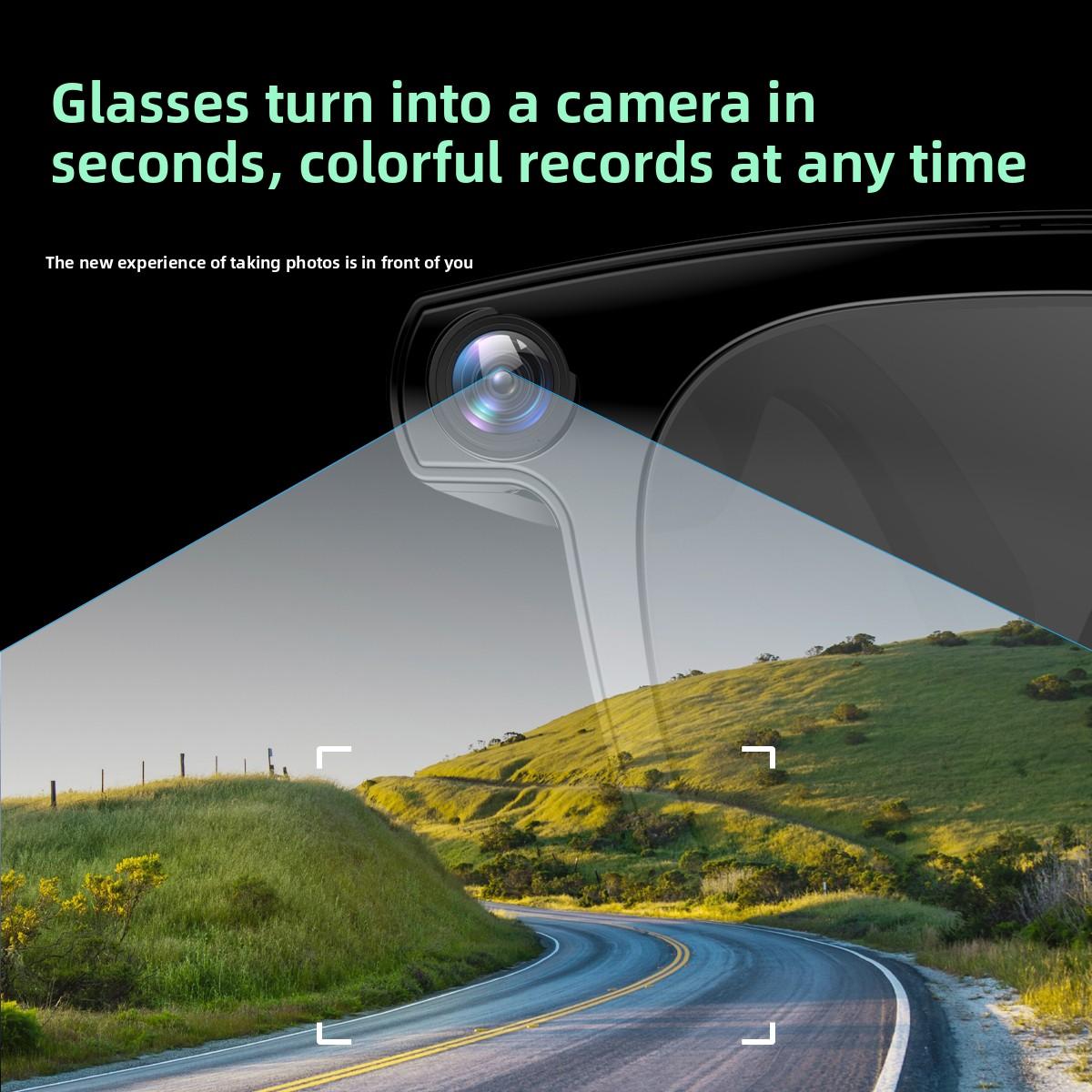 Ai Smart Glasses With 800w High-definition Camera Bluetooth Headset Voice Calls Music Playback Photo Taking Video Recording Wearable Anti-Blue Light - Image 4