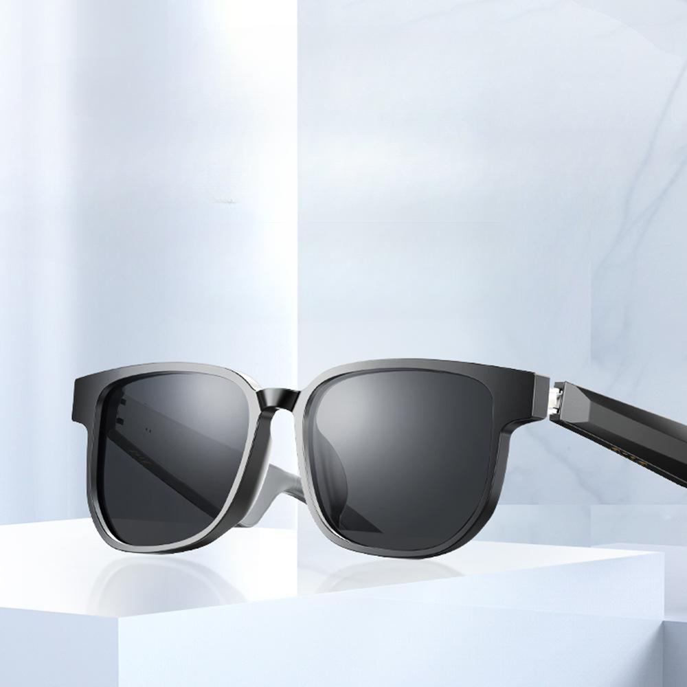 5.1 Bluetooth Smart Glasses Sunglasses UV High-frequency Call Music Bluetooth Audio Glasses Ultra Long Standby Time Wearable Black