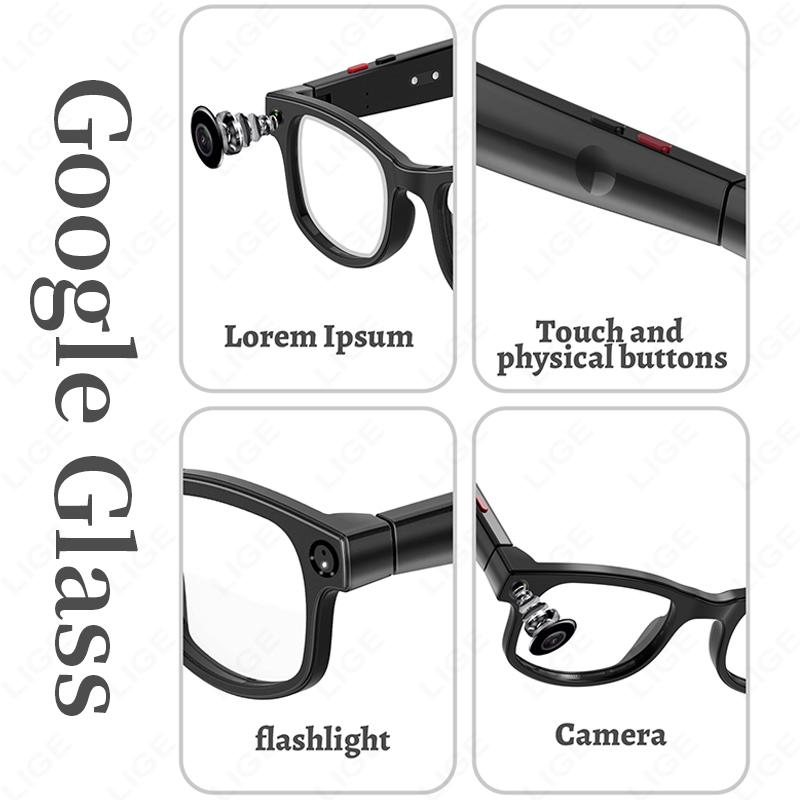 AI Smart Glasses Camera Take Pictures Voice Assistant Touch Control Recording Video Waterproof Bluetooth Smart Sunglasses 2025 Wireless Button Device Phone Wearable - Image 4