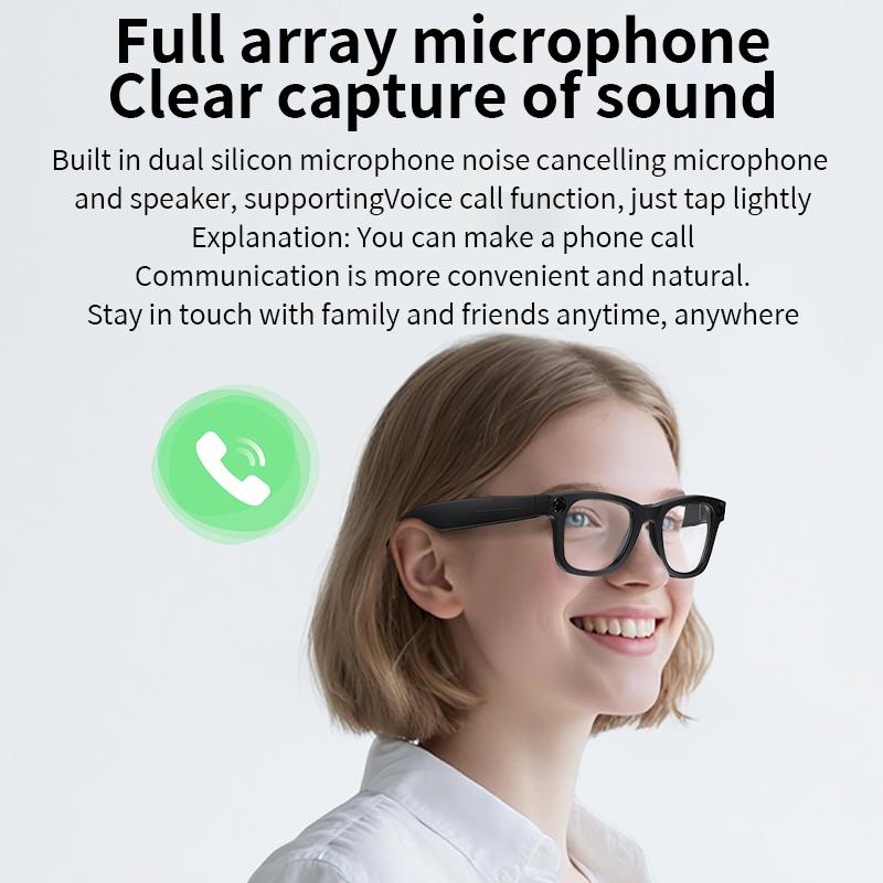 AI Smart Glasses Camera Take Pictures Voice Assistant Touch Control Recording Video Waterproof Bluetooth Smart Sunglasses 2025 Wireless Button Device Phone Wearable - Image 5